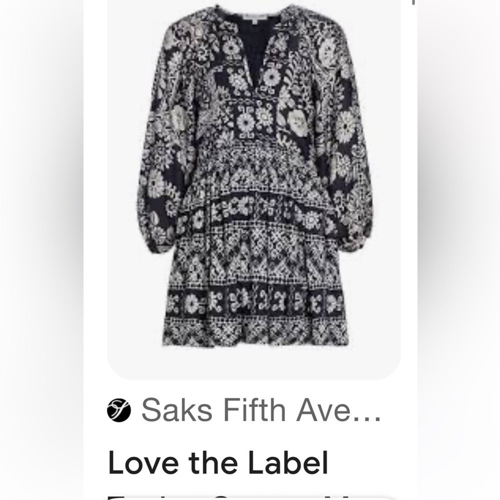 Love the Label Anthropologie Zelda dress Navy white brown. Pleated skirt small